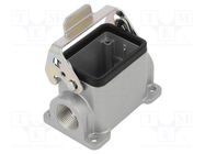 Enclosure: for HDC connectors; C146; size E6; with latch; PG16 AMPHENOL