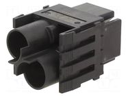 Connector: HDC; module; female; 1kV; PIN: 2; w/o contacts; 8mm AMPHENOL