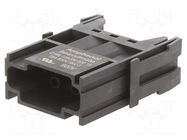 Connector: HDC; module; male; 500V; PIN: 6; w/o contacts AMPHENOL