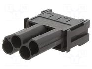 Connector: HDC; module; male; 830V; PIN: 4; w/o contacts; 4mm AMPHENOL