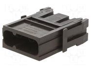 Connector: HDC; module; male; 400V; PIN: 3; w/o contacts; 1.5÷6mm2 AMPHENOL