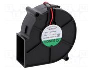 Fan: DC; blower; 12VDC; 75x75x30mm; 18.35m3/h; 32.9dBA; 2400rpm SUNON