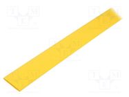 Heat shrink sleeve; glueless; 2: 1; 16mm; L: 1m; yellow; polyolefine TASKER