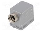 Enclosure: for HDC connectors; C146; size E6; for cable; angled AMPHENOL