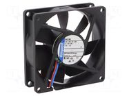 Fan: DC; axial; 12VDC; 80x80x25.4mm; 69m3/h; 32dBA; slide; 3100rpm EBM-PAPST