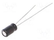 Capacitor: electrolytic; THT; 10uF; 16VDC; Ø4x7mm; Pitch: 1.5mm PANASONIC