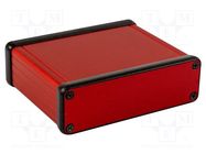 Enclosure: with panel; 1455; X: 80mm; Y: 103mm; Z: 31mm; aluminium HAMMOND