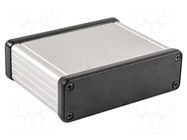 Enclosure: with panel; 1455; X: 80mm; Y: 103mm; Z: 31mm; aluminium HAMMOND