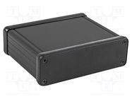 Enclosure: with panel; 1455; X: 80mm; Y: 103mm; Z: 31mm; aluminium HAMMOND