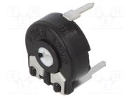 Potentiometer: mounting; single turn,horizontal; 220Ω; 150mW PIHER