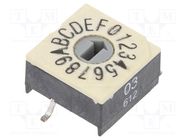 Encoding switch; HEX/BCD; Pos: 16; SMD; Rcont max: 100mΩ; P60 PTR HARTMANN