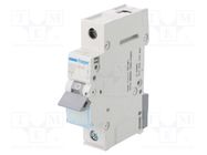 Circuit breaker; 230/400VAC; Inom: 63A; Poles: 1; Charact: C; 6kA HAGER