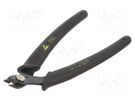 Pliers; cutting,miniature,curved; ESD; 160mm; blackened tool PIERGIACOMI