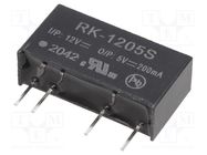 Converter: DC/DC; 1W; Uin: 10.8÷13.2V; Uout: 5VDC; Iout: 200mA; SIP7 RECOM