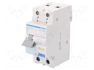 RCBO breaker; Inom: 20A; Ires: 30mA; Max surge current: 250A; IP20 HAGER