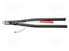 Pliers; for circlip; internal; 122÷300mm; Pliers len: 570mm KNIPEX