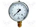 Manometer; 0÷10bar; Class: 1.6; 63mm; Temp: -20÷60°C; 213.53 WIKA