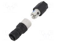 Connector: M12; plug; PIN: 4; female; 250V; straight; IP65,IP67; IDC PHOENIX CONTACT