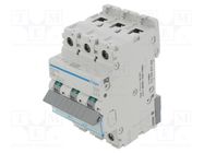 Circuit breaker; 230/400VAC; Inom: 16A; Poles: 3; Charact: D; 10kA HAGER