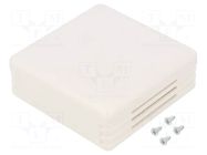 Enclosure: for alarms; X: 71mm; Y: 71mm; Z: 27mm; ABS; white; SENSES SUPERTRONIC