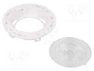 LED lens; round; plexiglass PMMA; transparent; Mounting: push-in LEDIL