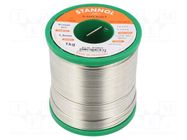 Tin; lead free; Sn99,3Cu0,7; 1.5mm; 1kg; reel; 227°C; Flux: SW26 STANNOL