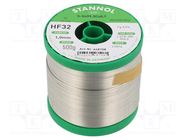 Soldering wire; tin; Sn99,3Cu0,7; 1mm; 0.5kg; lead free; reel; HF32 STANNOL