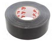 Tape: duct; W: 50mm; L: 50m; Thk: 0.26mm; black; caoutchouc; -20÷80°C SCAPA