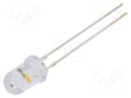 LED; 10mm; yellow; 10000÷12000mcd; 30°; Front: convex; 1.8÷2.6V 