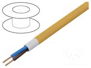 Wire; YTLY; 2x0.5mm2; round; stranded; Cu; textile; orange; 150V; 50m ESPE