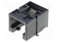 Socket; RJ12; PIN: 6; Cat: 3; low profile; gold-plated; Layout: 6p6c MOLEX