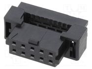 Connector: wire-wire/PCB; plug; female; PIN: 10; Milli-Grid; IDC; 1A 