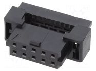Connector: wire-wire/PCB; plug; female; PIN: 10; Milli-Grid; IDC MOLEX