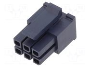 Connector: wire-board; plug; female; Micro-Fit 3.0; PIN: 6; nylon MOLEX