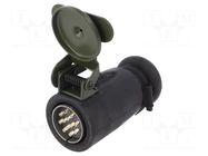 Connector: circular; plug; male; 24V; PIN: 12; straight; for cable ELKE