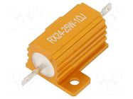 Resistor: wire-wound; with heatsink; 1Ω; 25W; ±5%; 50ppm/°C; 18.6mm SR PASSIVES