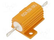 Resistor: wire-wound; with heatsink; 10kΩ; 25W; ±5%; 30ppm/°C SR PASSIVES