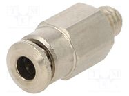Push-in fitting; straight; 0÷30bar; nickel plated brass AIGNEP