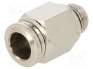 Push-in fitting; straight; -0.99÷20bar; nickel plated brass AIGNEP