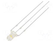 LED; red/warm white; 3mm; 30°; Front: convex; 2.1÷2.6/3.1÷3.6VDC OPTOSUPPLY