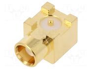 Connector: MCX; socket; female; angled; 50Ω; SMT; PTFE; gold-plated ADAM TECH