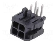 Connector: wire-board; socket; male; PIN: 4; Micro-Fit 3.0; 3mm; 2x2 MOLEX