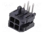Connector: wire-board; socket; male; PIN: 4; Micro-Fit 3.0; 3mm; 2x2 MOLEX