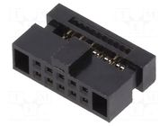 Connector: IDC; plug; female; PIN: 10; IDC; for ribbon cable; 1.27mm ADAM TECH
