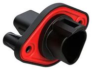 RCPT HOUSING, 3POS, THERMOPLASTIC, BLK
