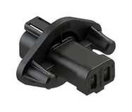 RCPT HOUSING, 4POS, THERMOPLASTIC, BLK