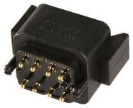 RECTANGULAR CONN, RCPT, 8POS, PCB, BLACK