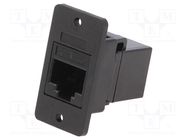 Coupler; SLIM; Cat: 6; Layout: 8p8c; RJ45 socket,both sides; 29mm CLIFF