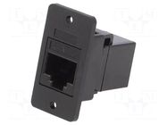 Coupler; Slim; Cat: 6; 8p8c; RJ45 socket,both sides; 29mm; plastic CLIFF