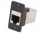 Coupler; Slim; Cat: 6; shielded; 8p8c; RJ45 socket,both sides; 29mm CLIFF